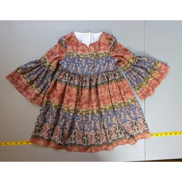 Pippa & Julie bell sleeve bohemian dress size Girls 4 - Picture 7 of 13